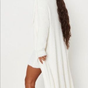 Gorgeous Missguided x CarliBybel waterfall fluffy cardigan sweater NWT